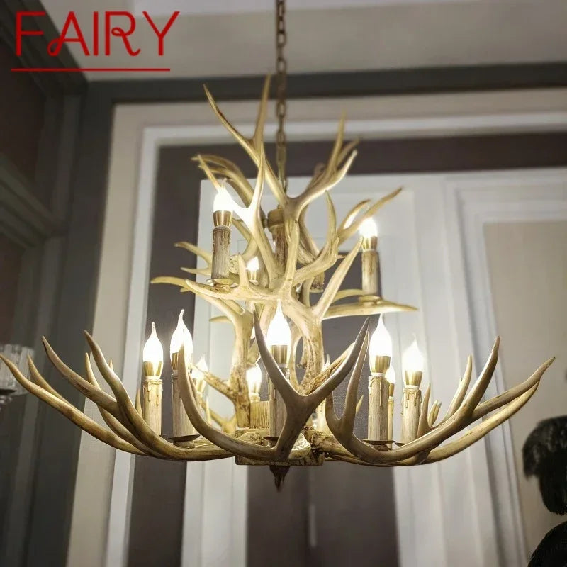 American Deer Antler Chandelier
