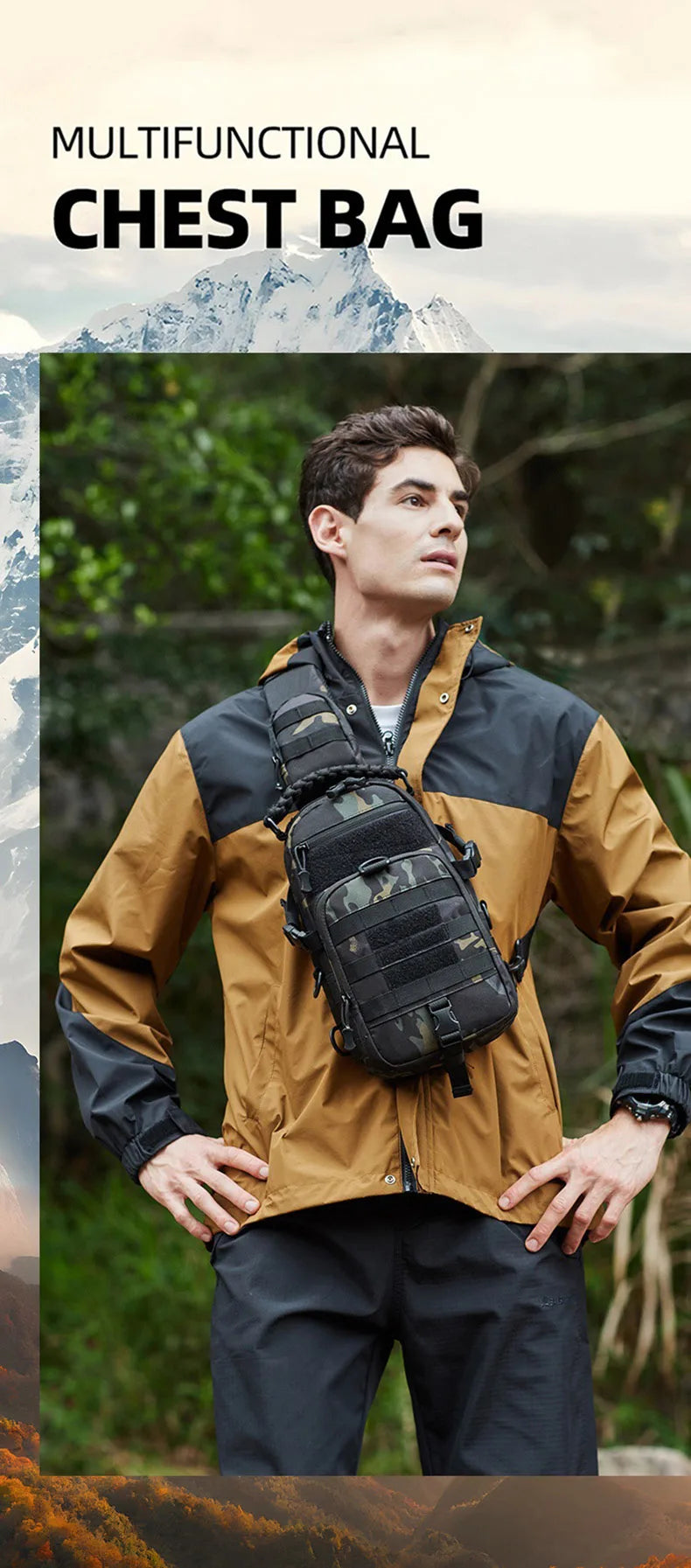 Men's Camping Chest Bag