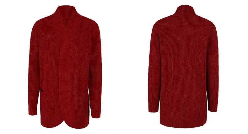 Autumn Long Cardigan Women Jumper Fashion Loose Coat Ladies Knitted Outerwear Ropa Mujer Clothes Woman Sweater Jacket Pull Femme