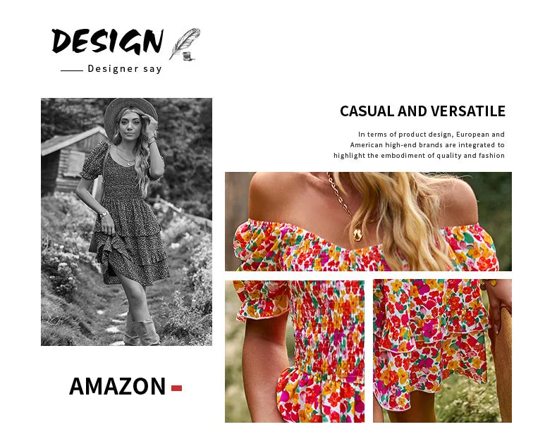 Women's Flower Print Dress
