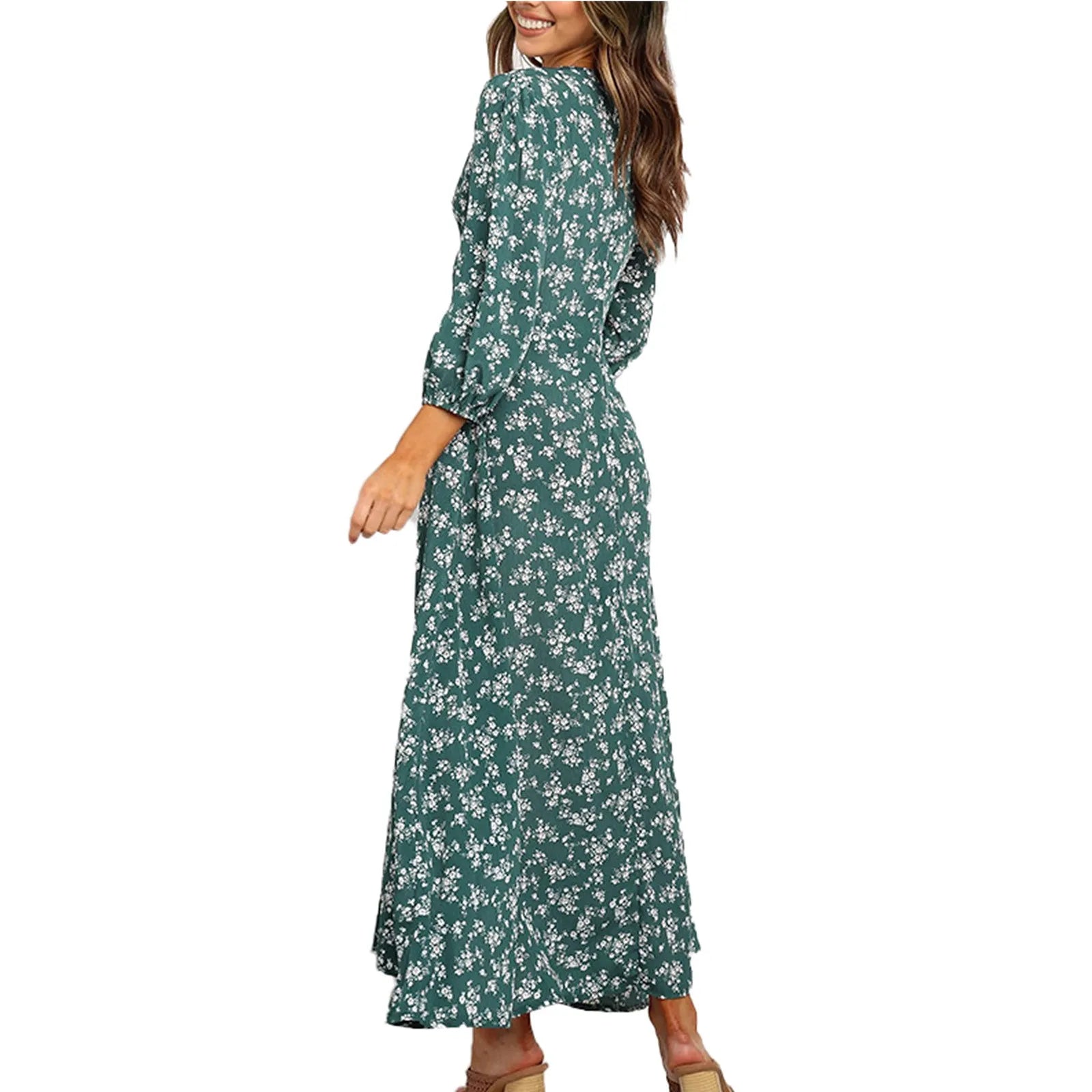 Women's Long Sleeve Floral Maxi Dress