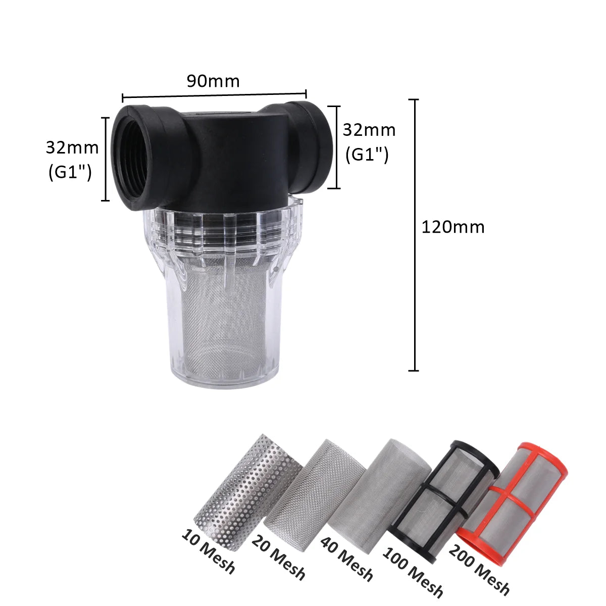 1pc Thread Stainless Steel Water Filter