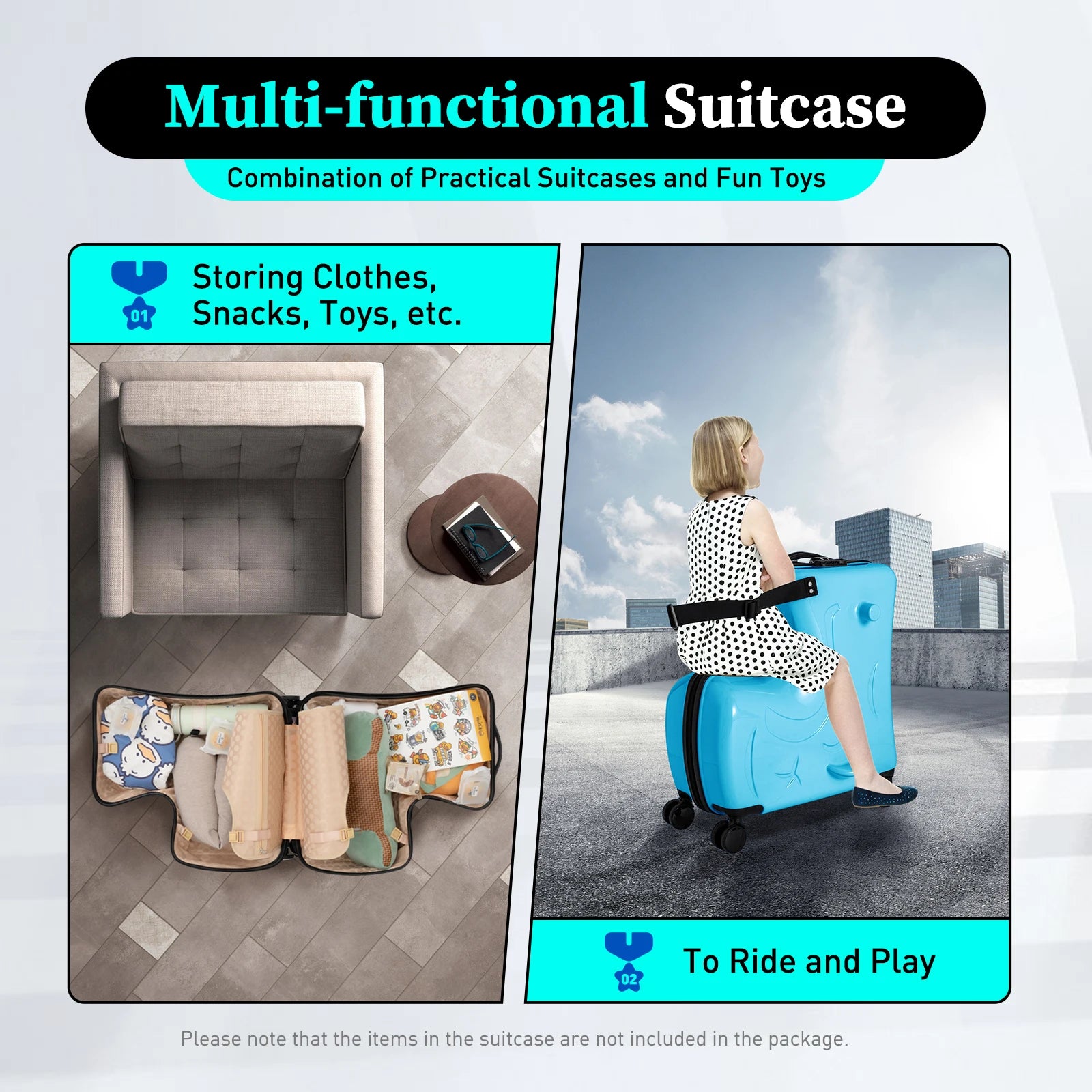 Kids Riding Suitcase
