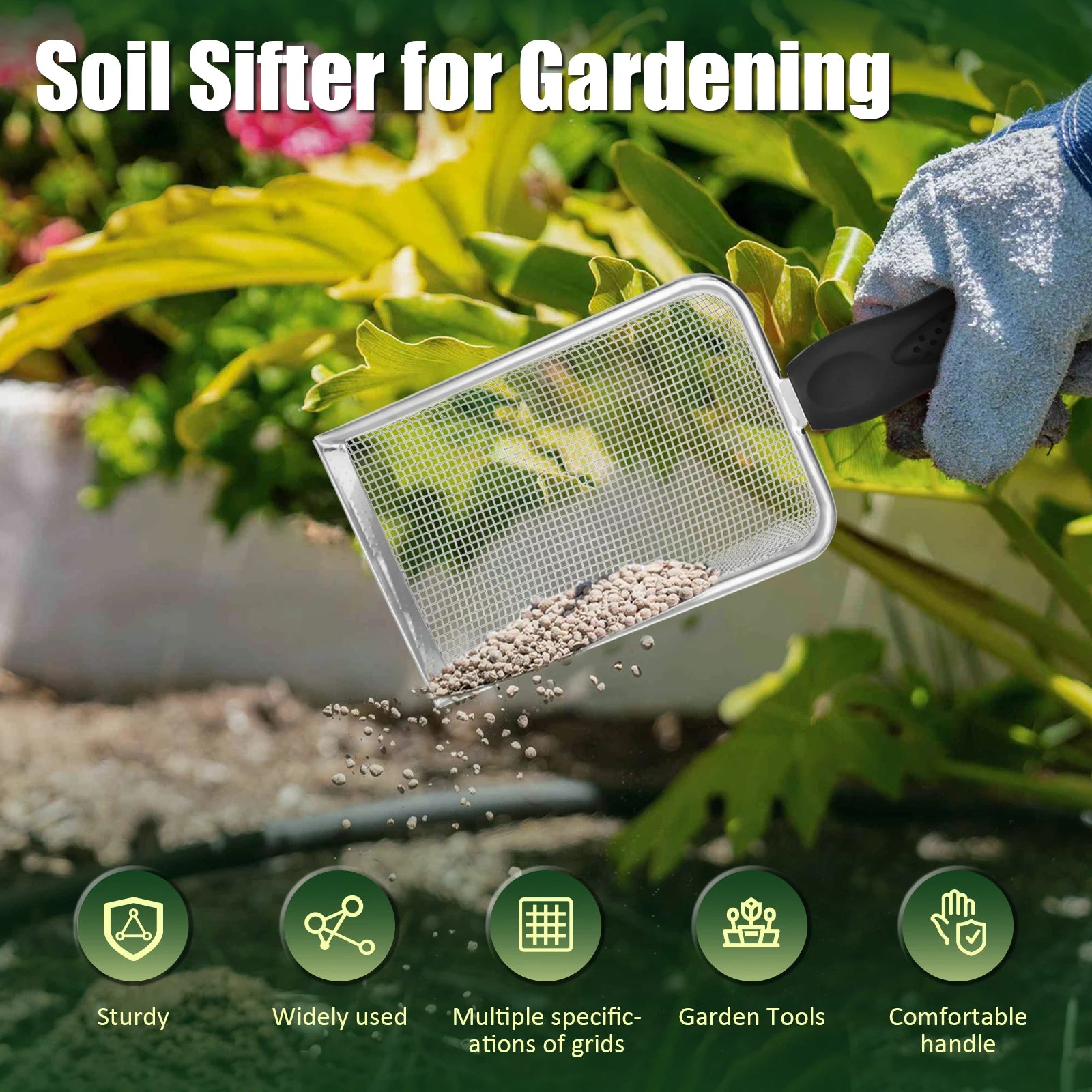 3/4Pcs Gardening Soil Sifters