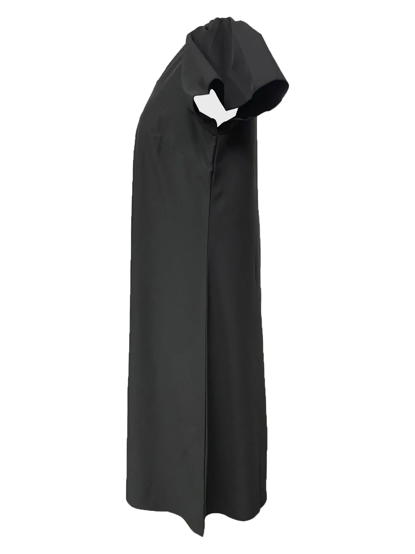 2024 Spring Summer Women's V-Neck Midi Dress Soft Stretch Office Casual Chic Solid Color No Belt Included