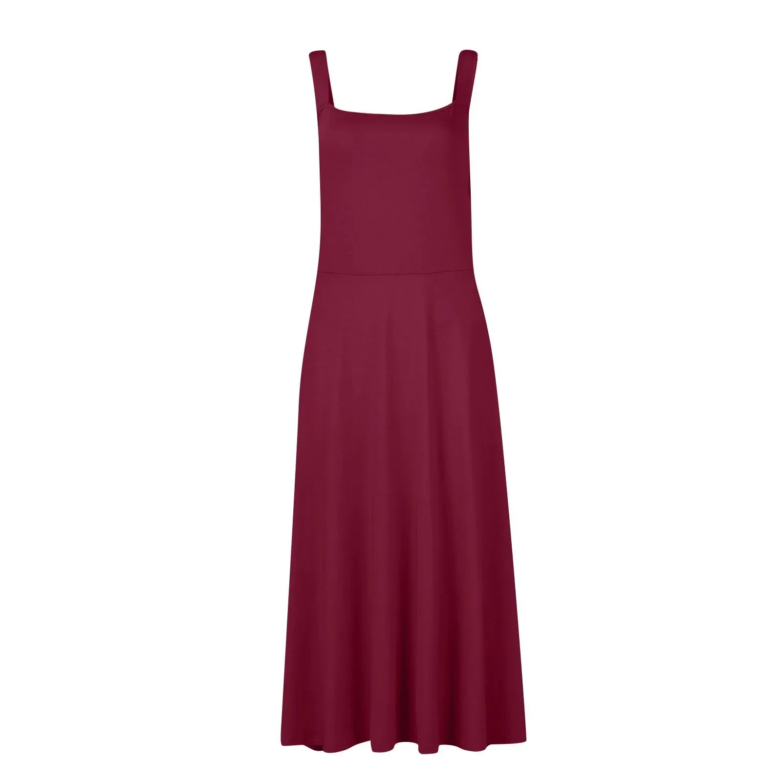 Women's Sleeveless Square Neck Back Lace Dress
