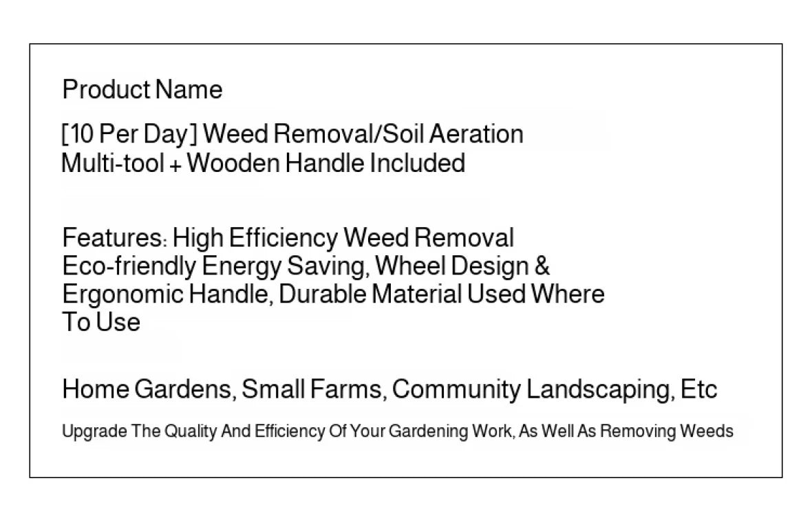 Steel Thickened Weeding Loosening Tool