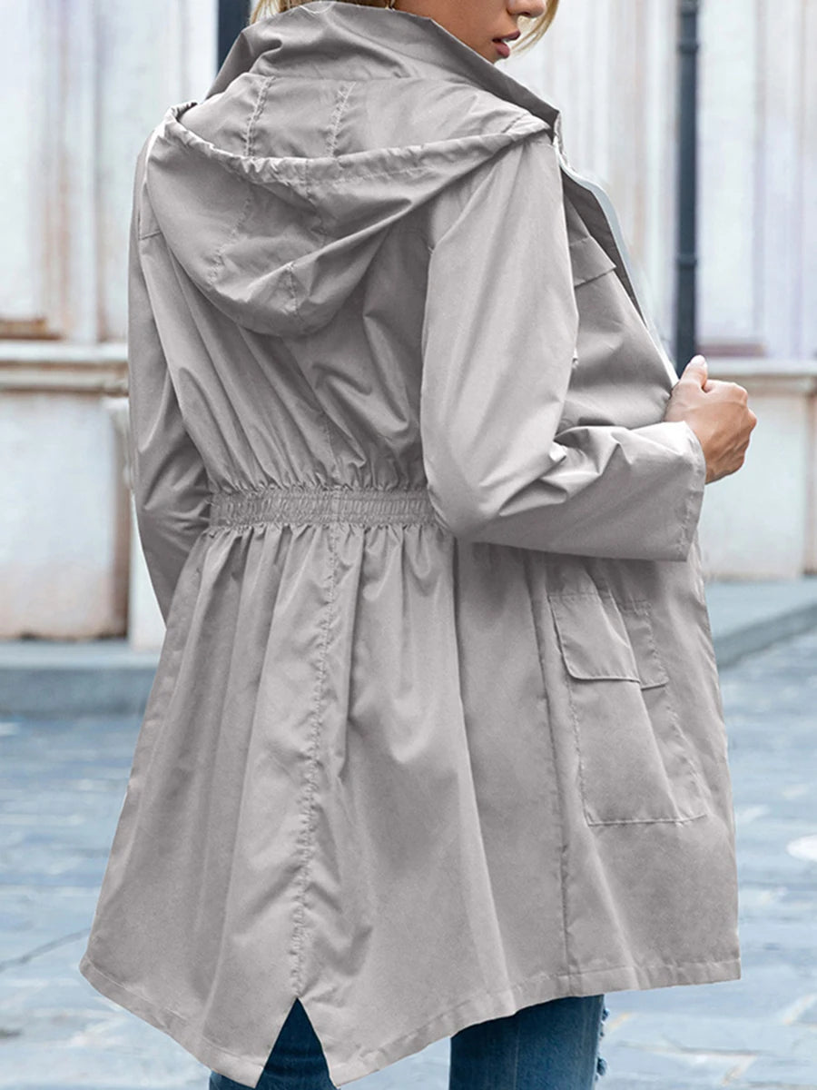 Imcute Women Lightweight Waterproof Rain Jackets Active Outdoor Hooded Windbreaker Raincoat
