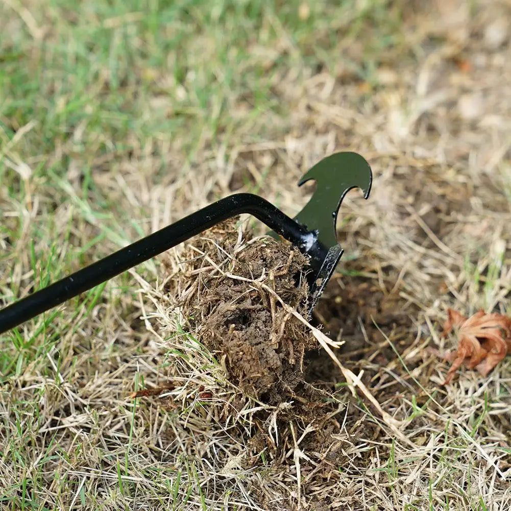 Garden Rake Manual Weed Grass Rooting Puller Shovel