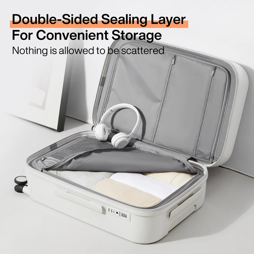 Carry On Luggage with Cup Phone Holder