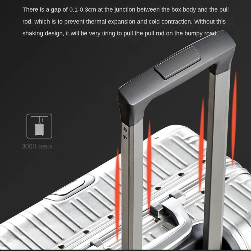 100% Aluminum-magnesium alloy Travel Suitcase