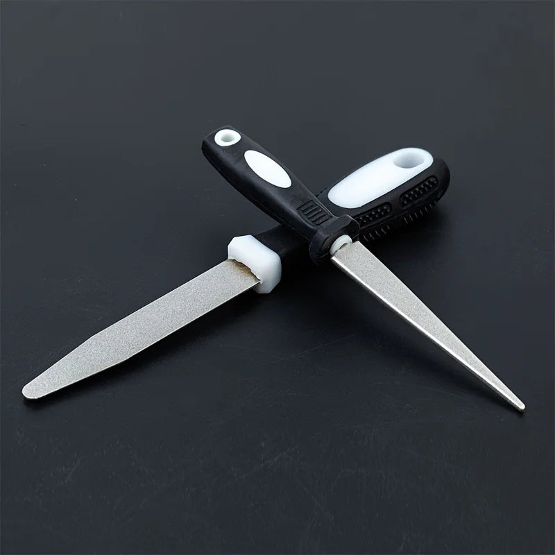 Diamond Sharpener Sharpener Metal Double Sand File Scissors