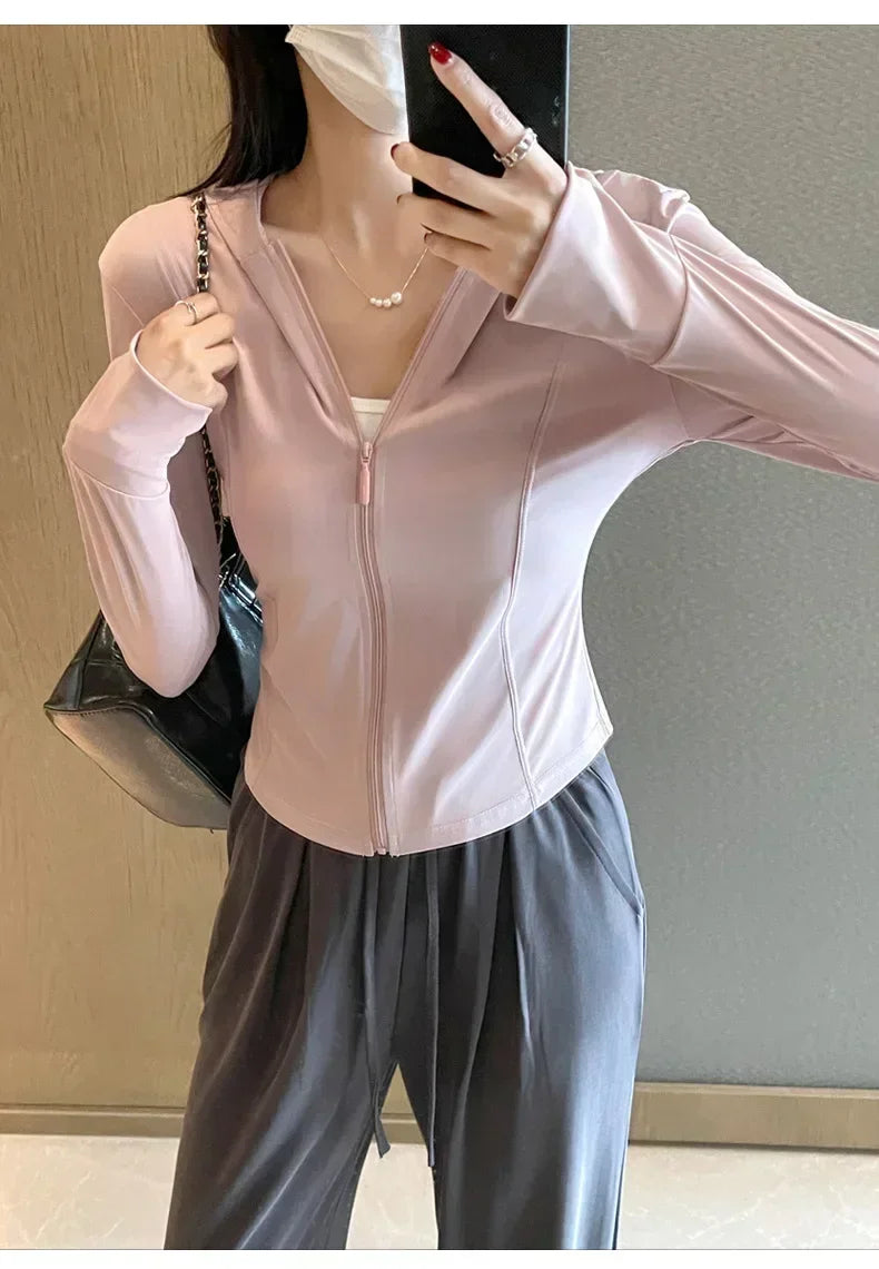 Sports Coat Hoodies Women Sweatshirt Sun Protective Clothing UV Protective Clothing Is Cool and Breathable JackeWomen Jacket