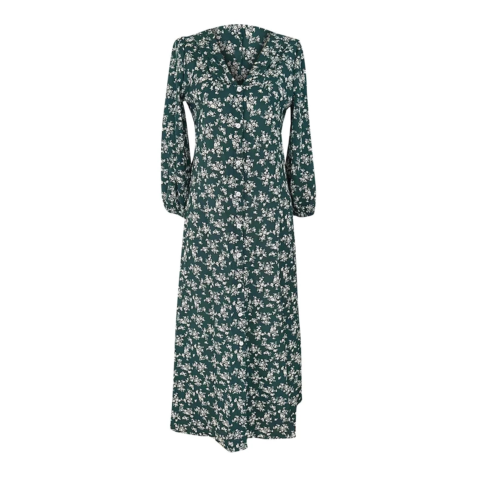 Women's Long Sleeve Floral Maxi Dress