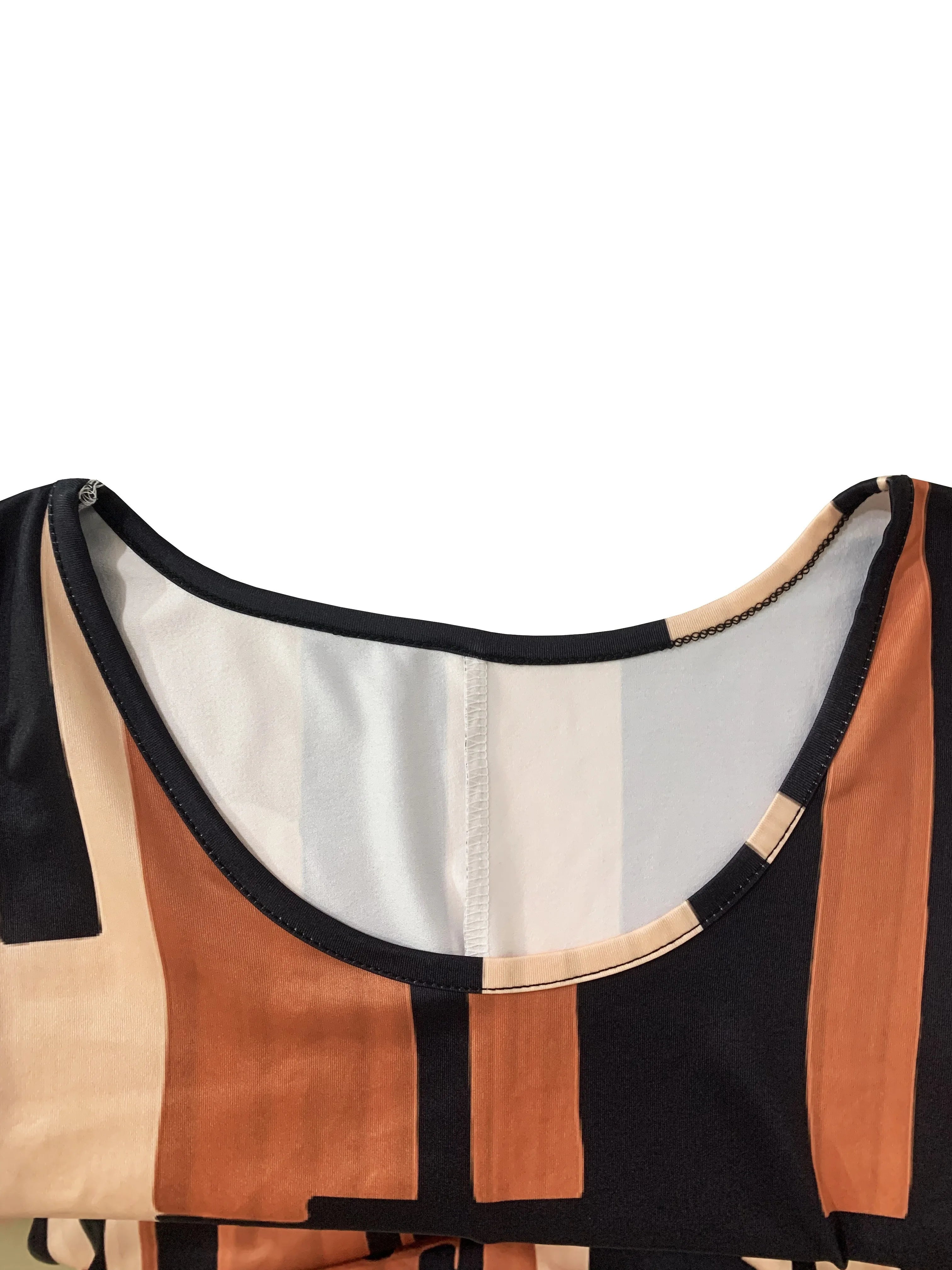 Summer Geometric Pattern Sleeveless Dresses