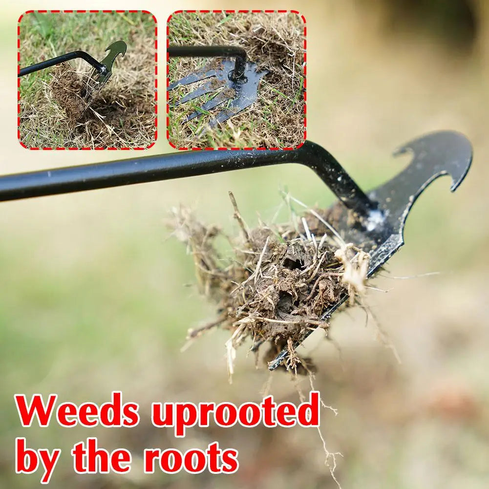 Garden Rake Manual Weed Grass Rooting Puller Shovel