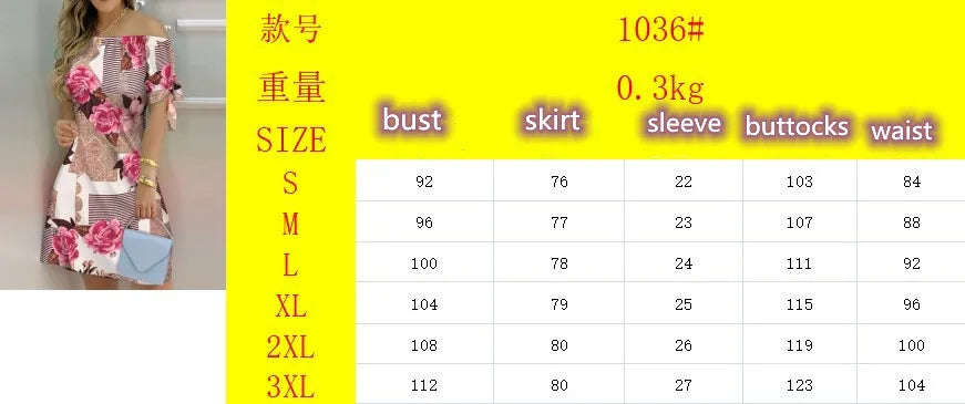 3XL Women's Casual Gradient Off Shoulder Short Sleeve Dress Bow Print Mini Dress