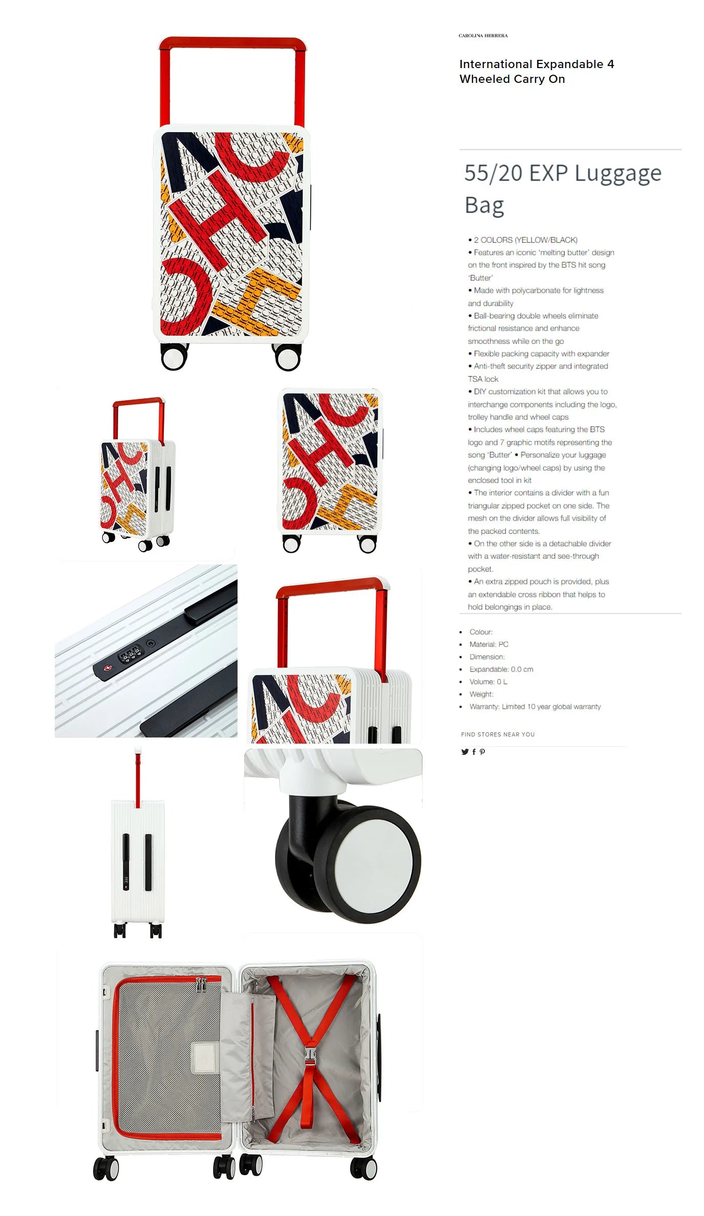 Luxury Brand Print Design Luggage