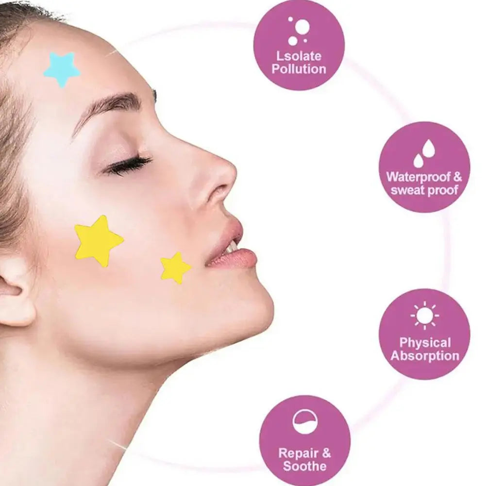 28Pcs Colorful Cute Star Shaped Acne Treatment Sticker