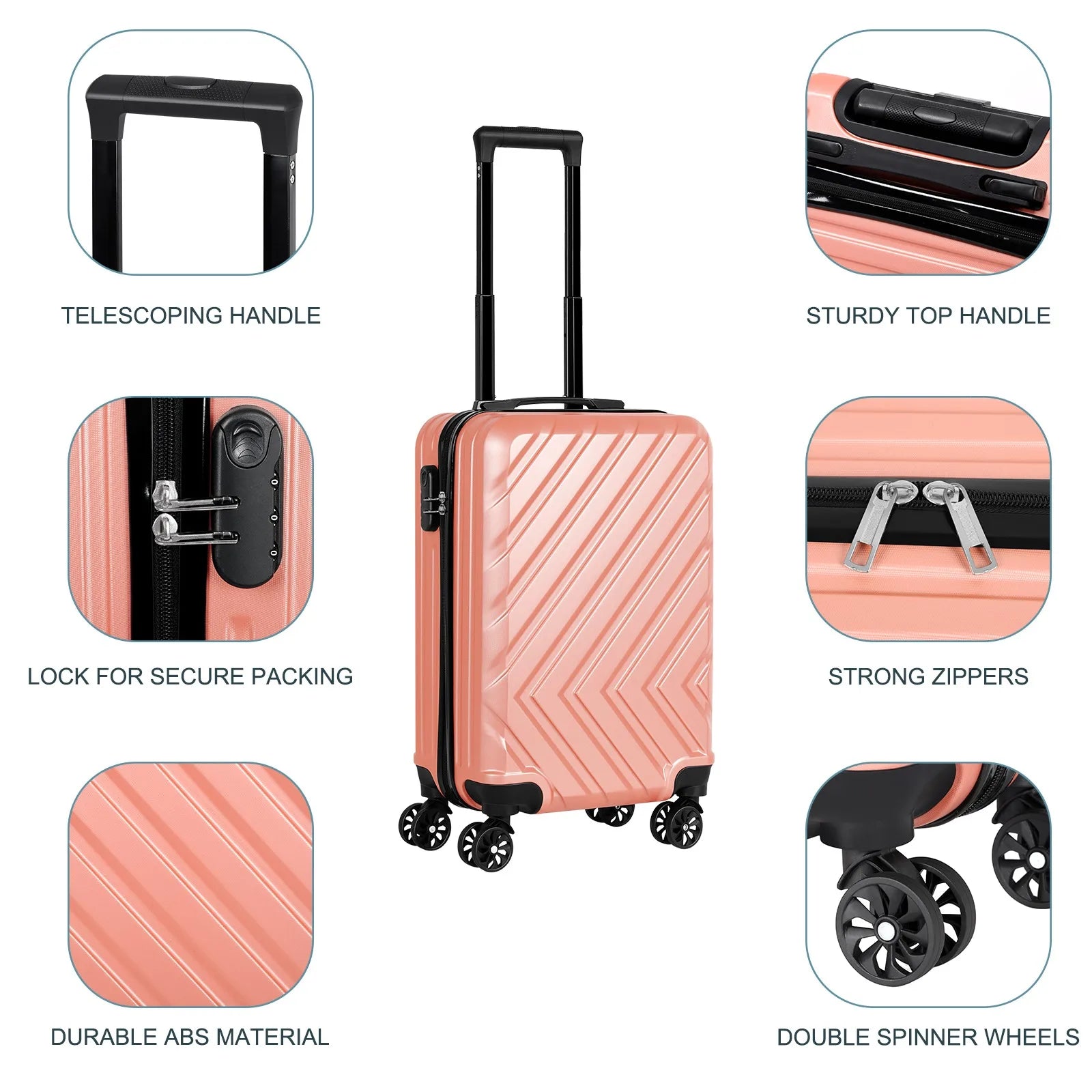 Lockable luggage suitcase