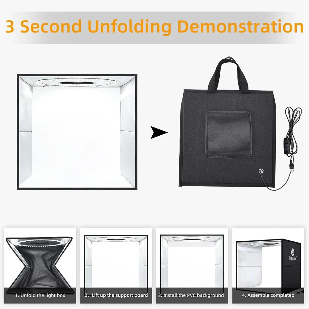 Lightdow Photo Studio Light Box Kit
