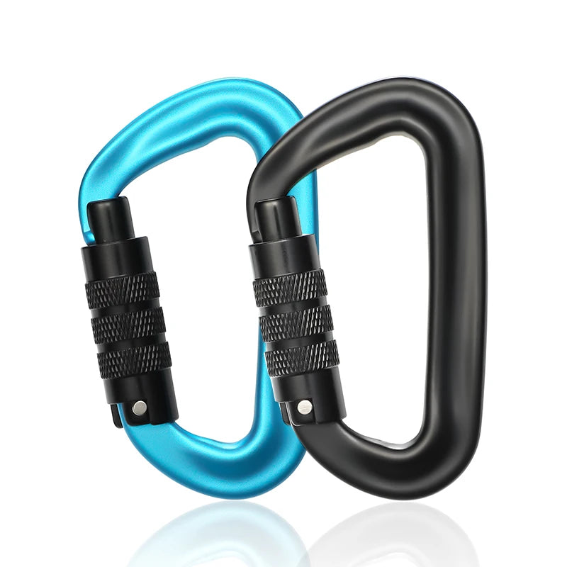 D Shape Safety Carabiner Aluminum Key Hooks
