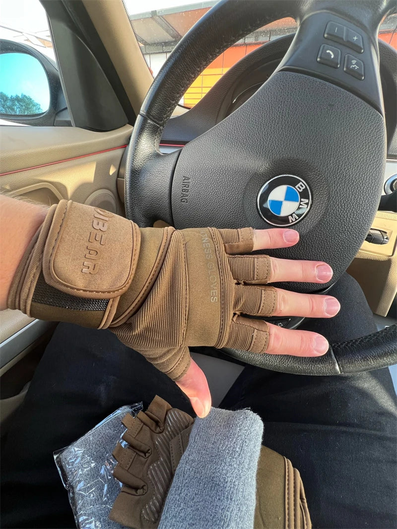 Half Finger Bodybuilding Gym Gloves