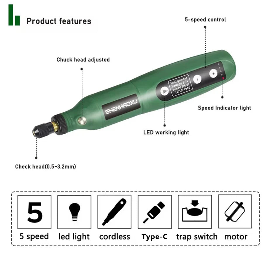 Cordless Grinder Electric Drill