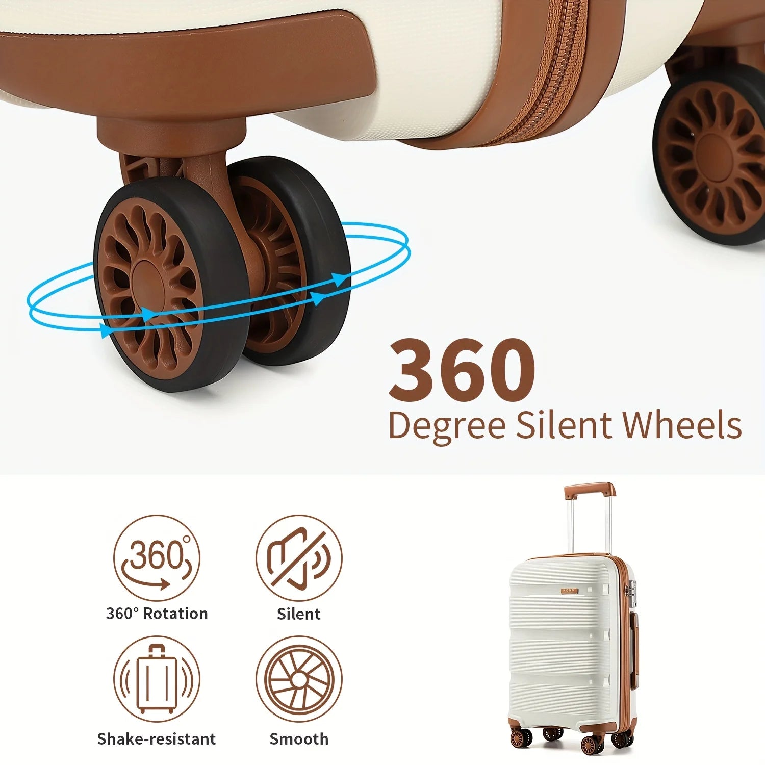 3-Piece Lightweight Hard Shell Suitcase Set