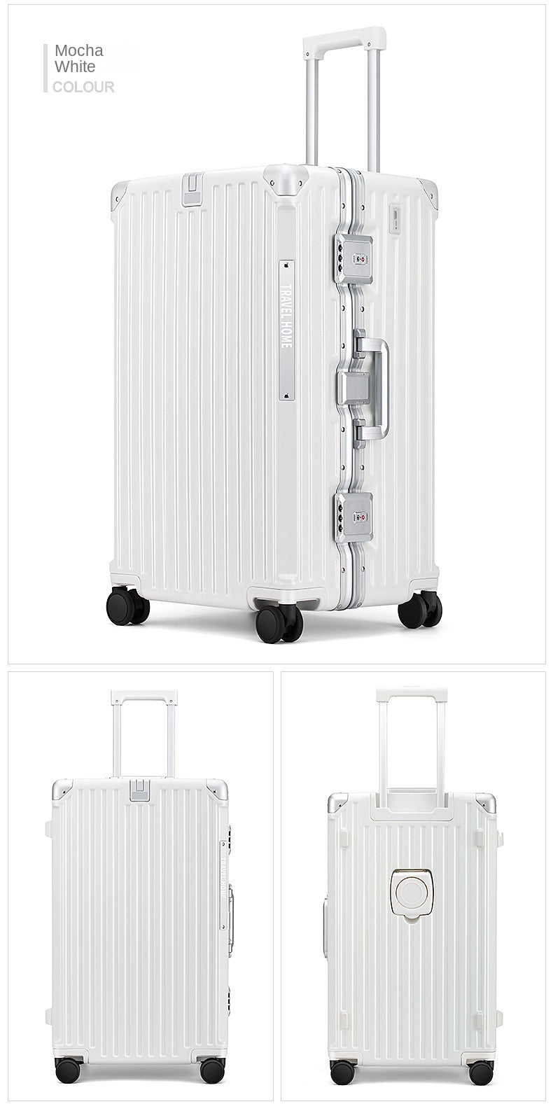 Large Capacity Aluminum Frame Trolley Luggage