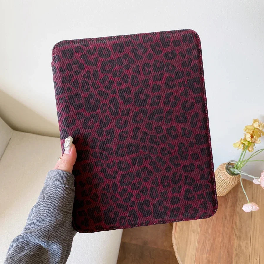 Leather Cover Leopard-print Case