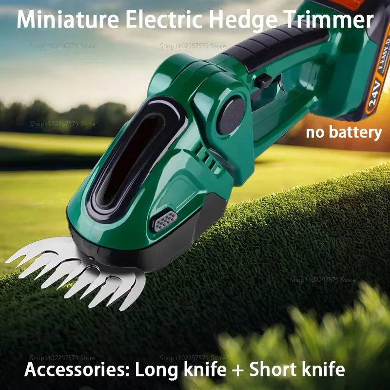 2 IN 1 Cordless Electric Hedge Trimmer