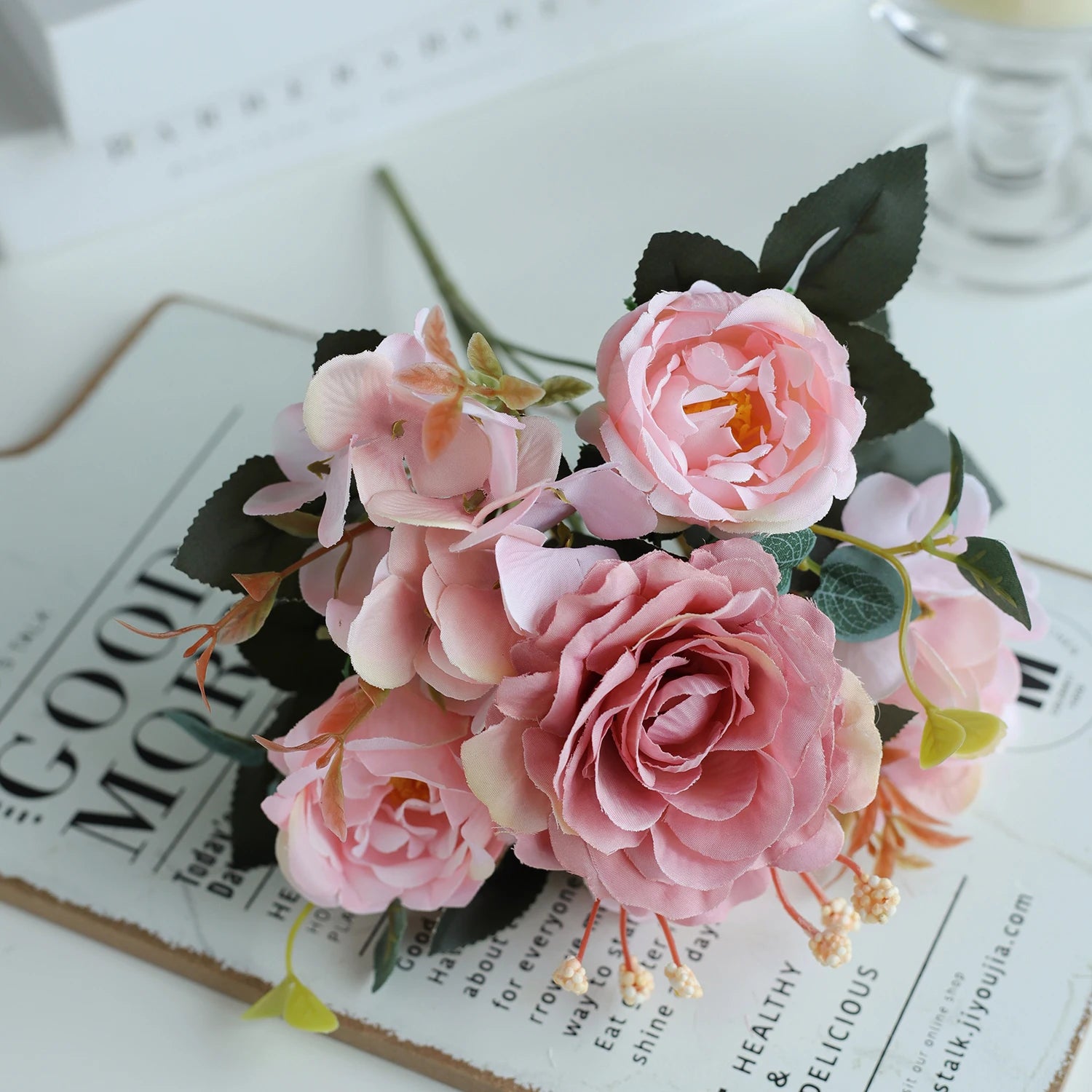 10PCS Artificial Peony Flowers