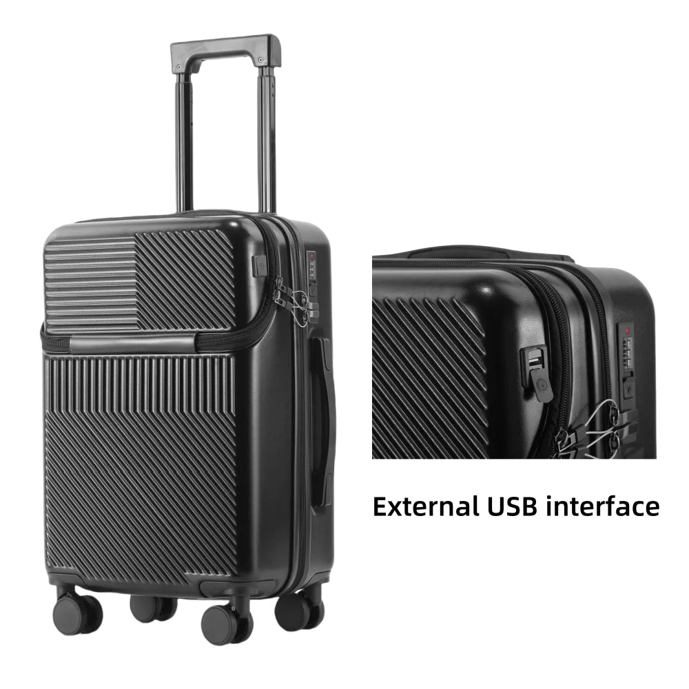 1 piece combination lock carry-on multi-purpose travel luggage