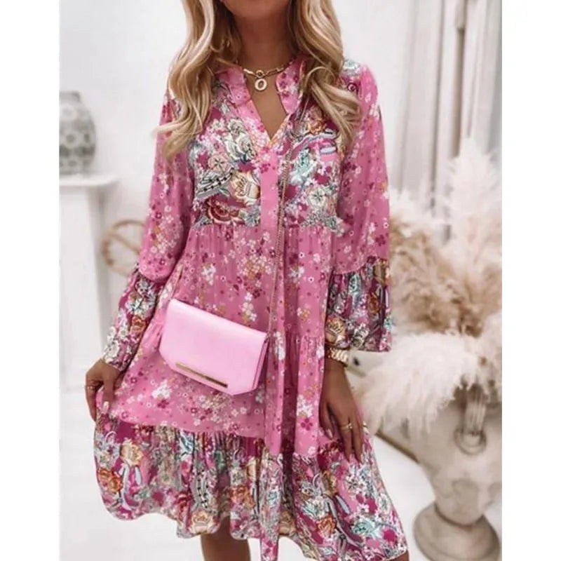 Women's Floral Print Mini Dress