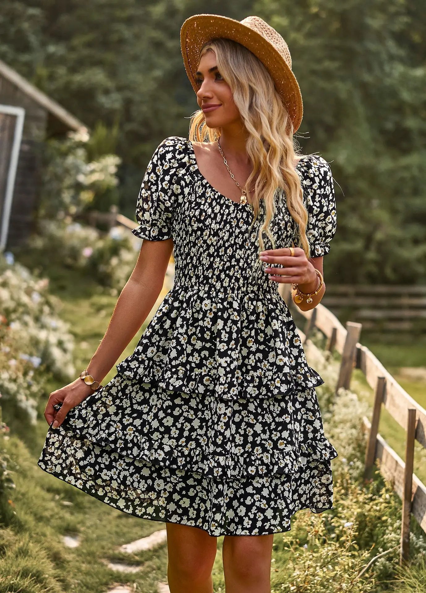 Women's Flower Print Dress