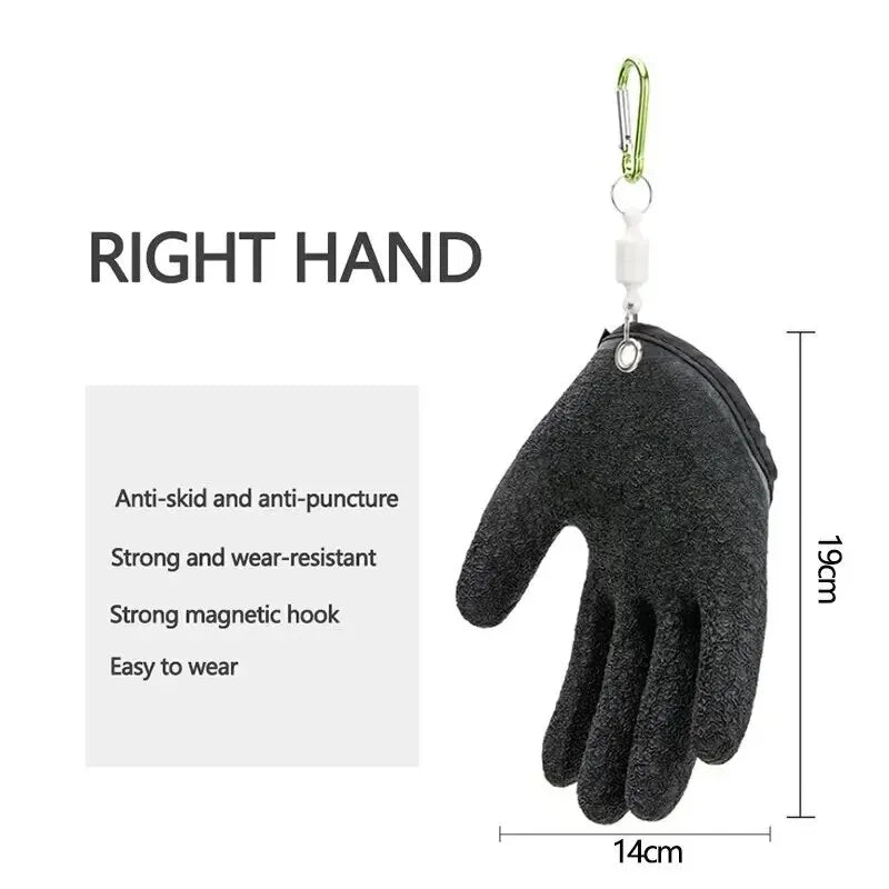 1Pc Left Or Right Professional Catch Fish Latex Hunting Gloves