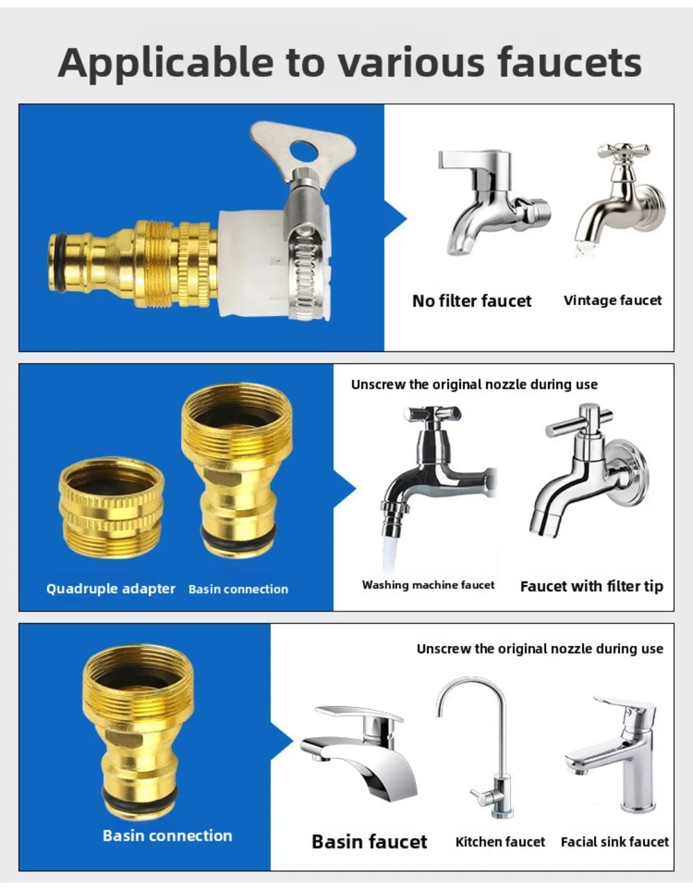 Watering Irrigation Garden Faucet Connector