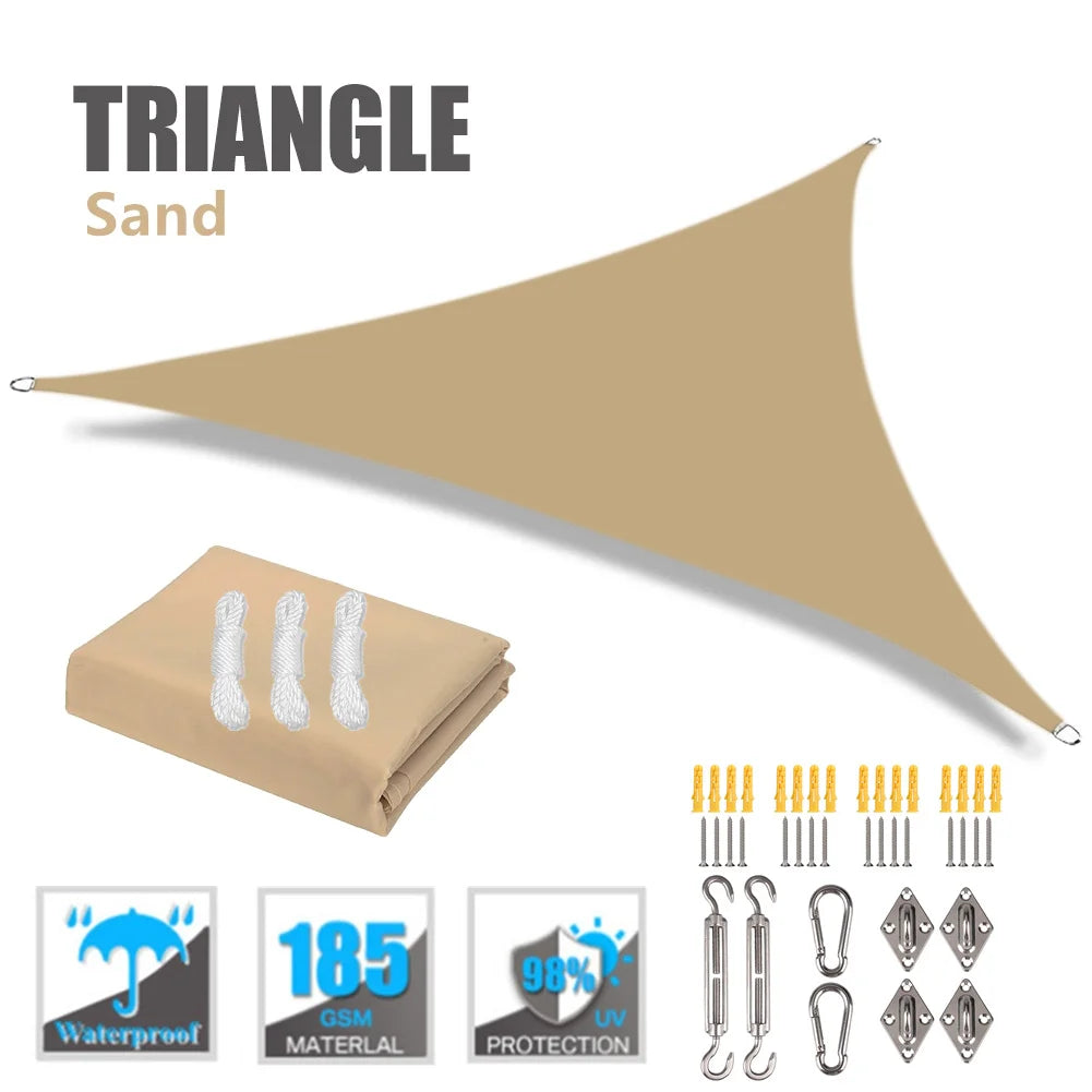 Waterproof Triangle Sun Shade Sail Canopy