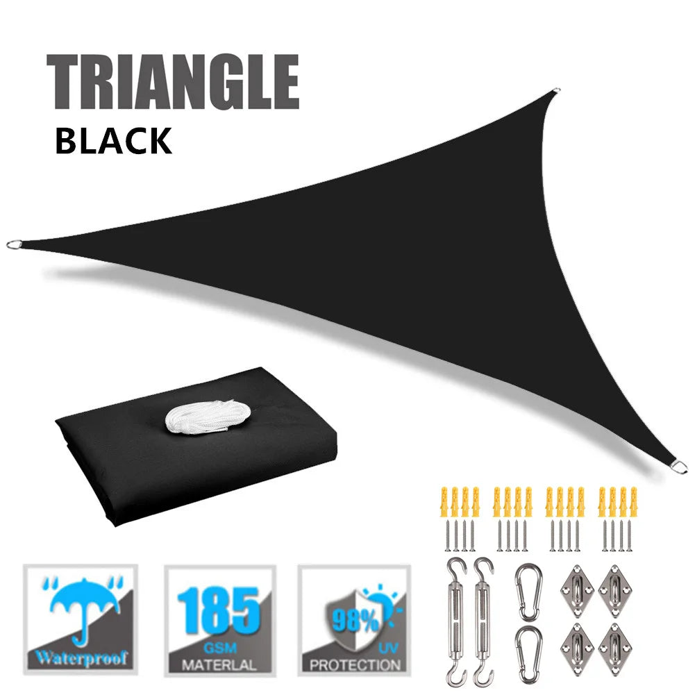 Waterproof Triangle Sun Shade Sail Canopy