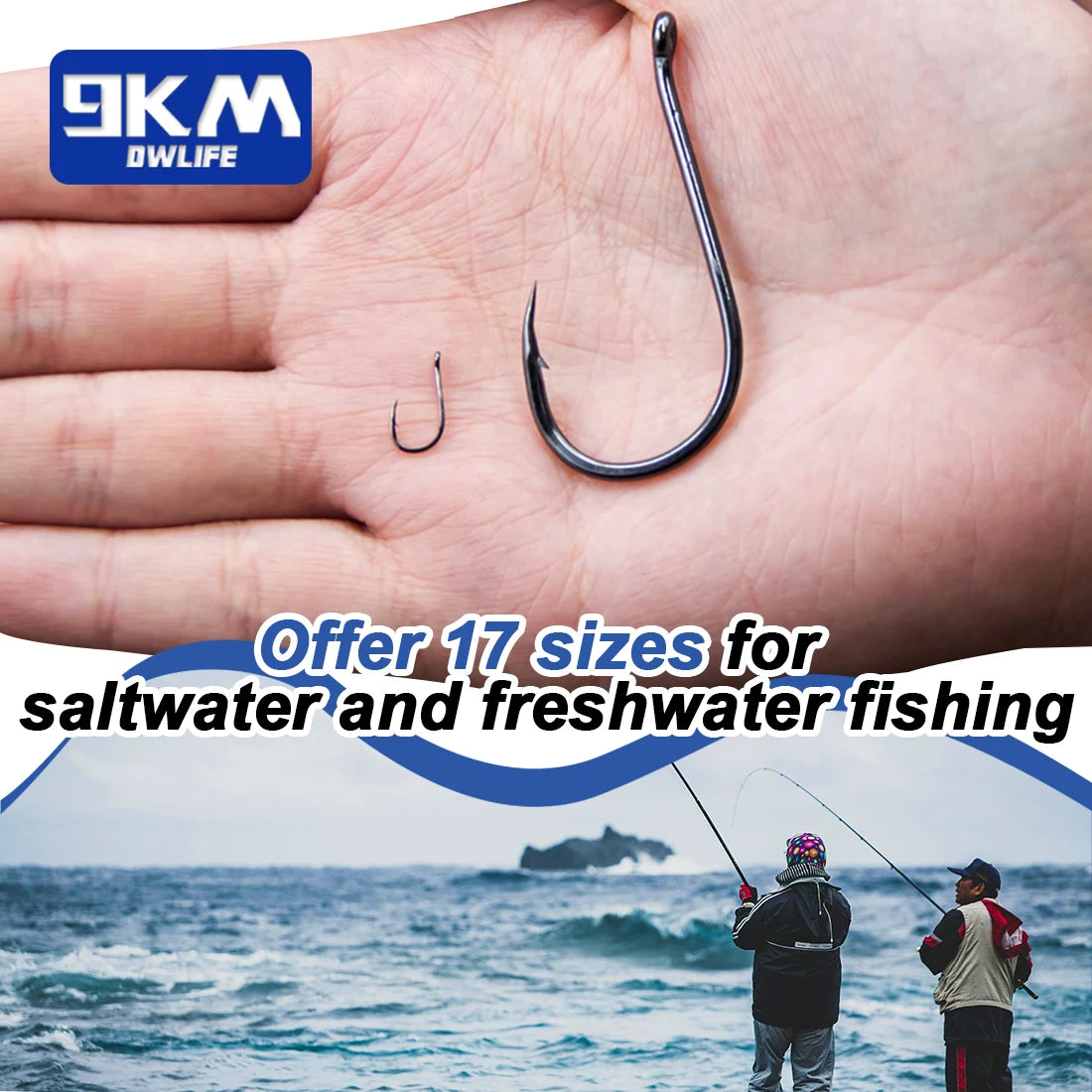 9KM Steel Fishing Hooks