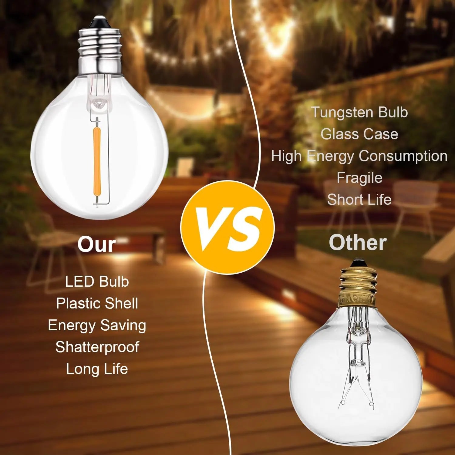 Outdoor Solar String Lights