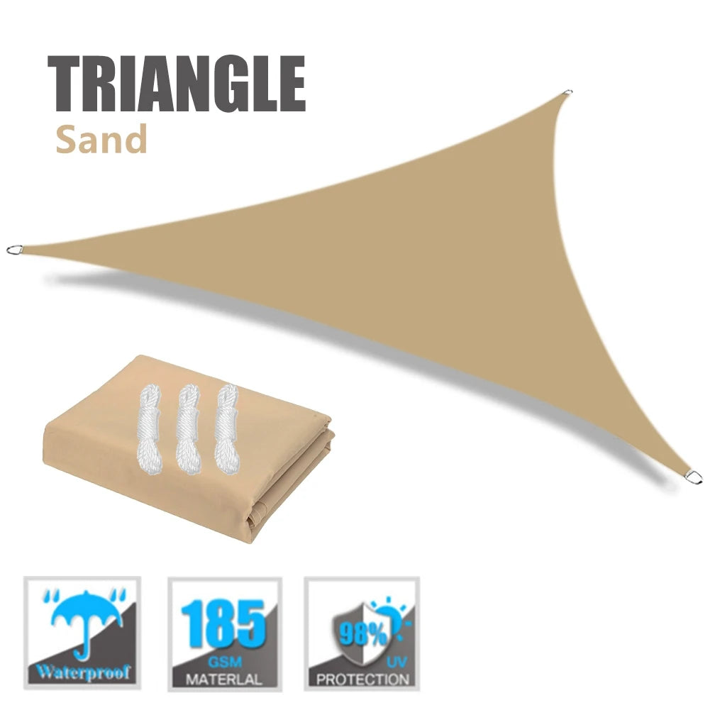 Waterproof Triangle Sun Shade Sail Canopy
