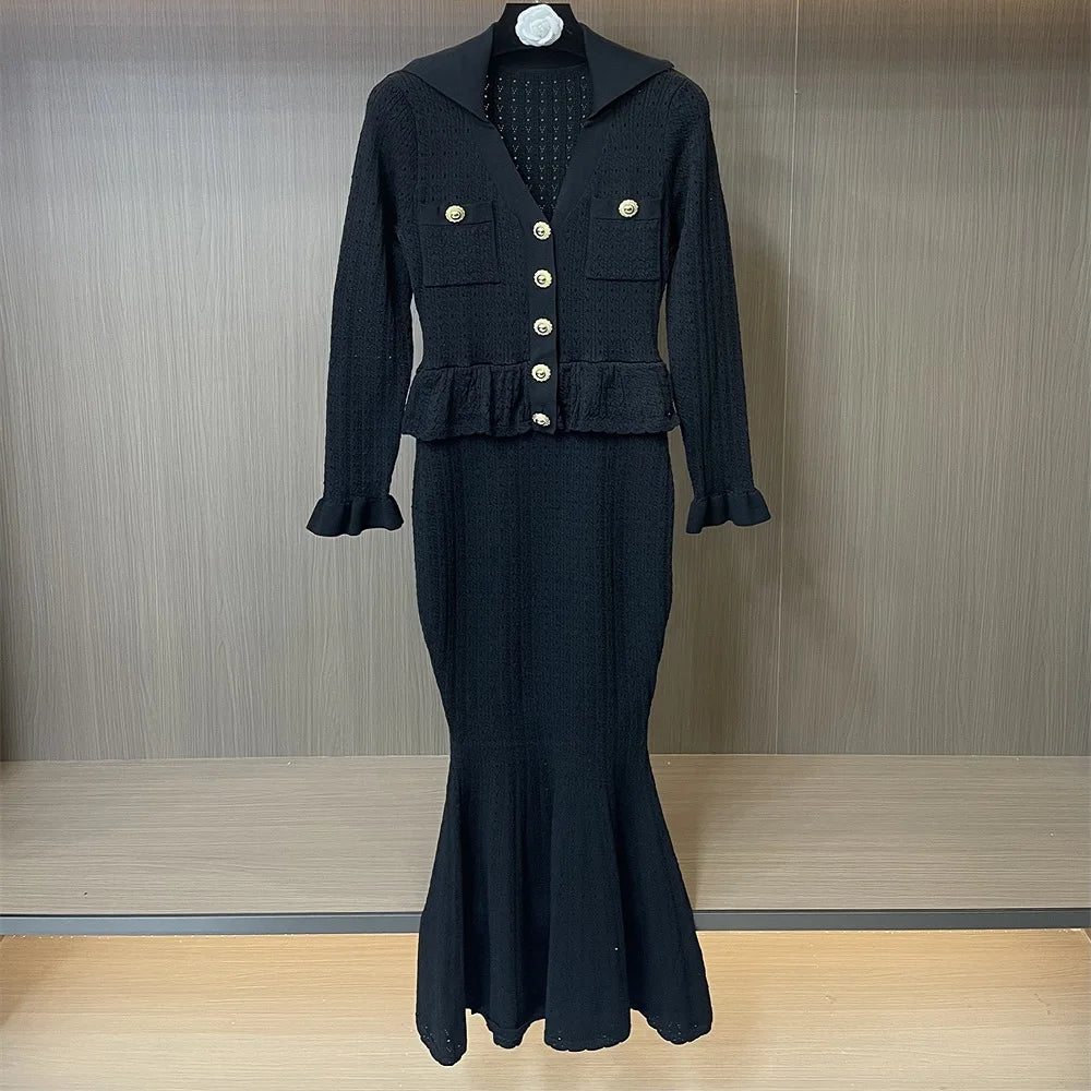 traf 2025 woman summer dress knitted ruffles corset elegant long skirt y2k New fashion high quality ruffle sleeves party dress
