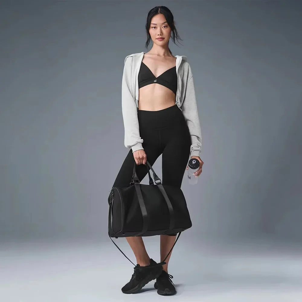 AL New Women's Jacket Yoga Full Zip Jacket Comfortable fashion Outdoor sports Fitness jogging loose casual hoodie