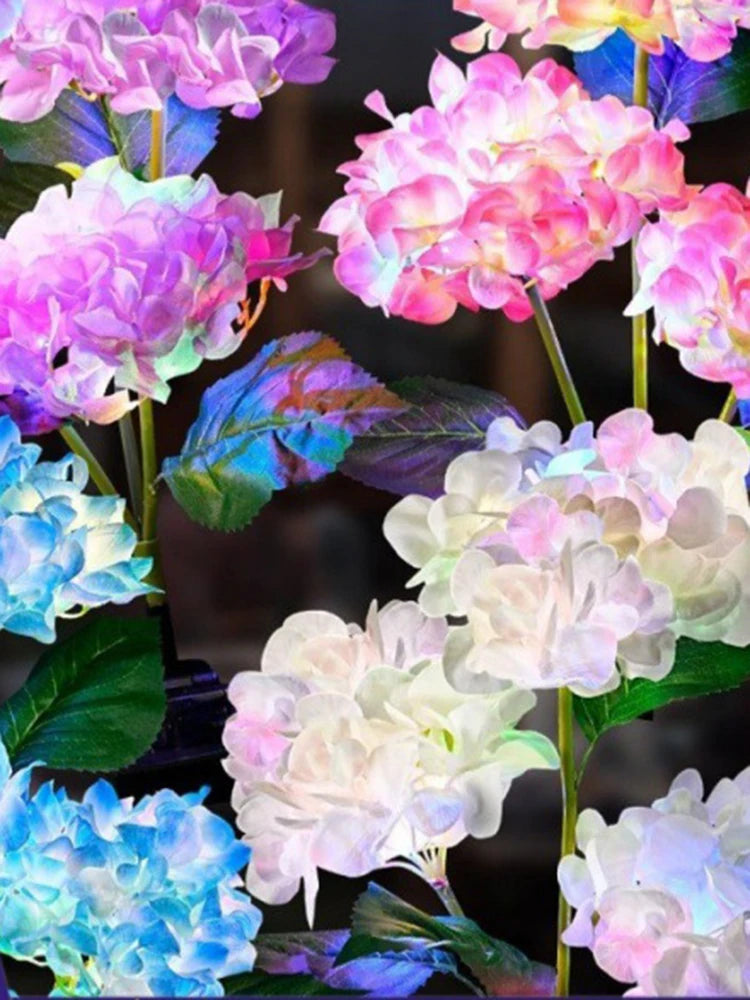 1PC Outdoor Solar-Powered Hydrangea Lanterns