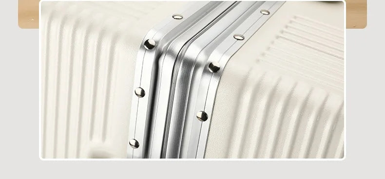 Aluminum Suitcase Front Opening Rolling Luggage