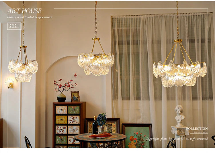 France Retro Pendant Crystal Chandelier