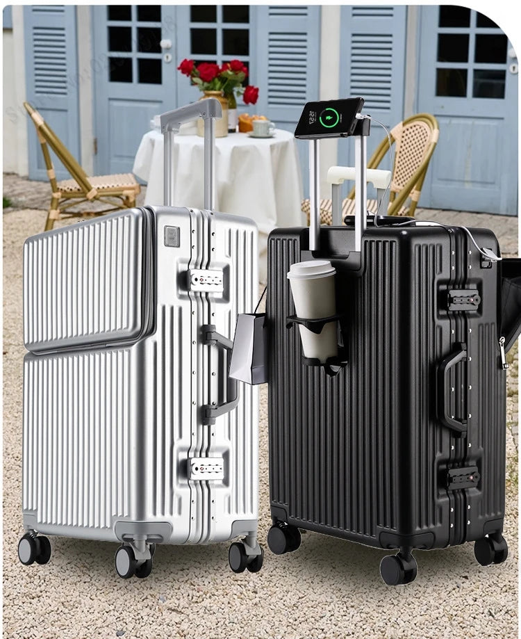 20 inch Aluminum Boarding Box Front Opening Suitcase