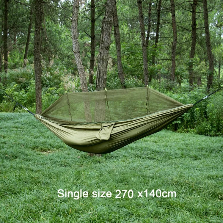 Single and Double Size Nylon Fabric Portable Travel Hammock